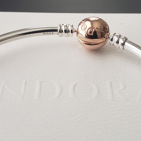 Authentic Pandora Moments Bangle Bracelet - Picture 2 of 5